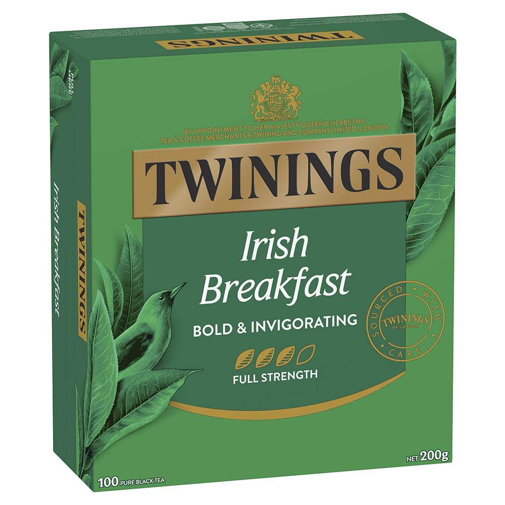 TWININGS CLASSICS IRISH BREAKFAST TEA BAGS PACK 100