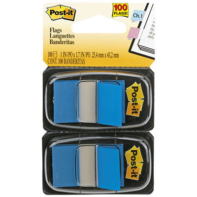 POSTIT 680BE2 FLAGS BLUE TWIN PACK 100