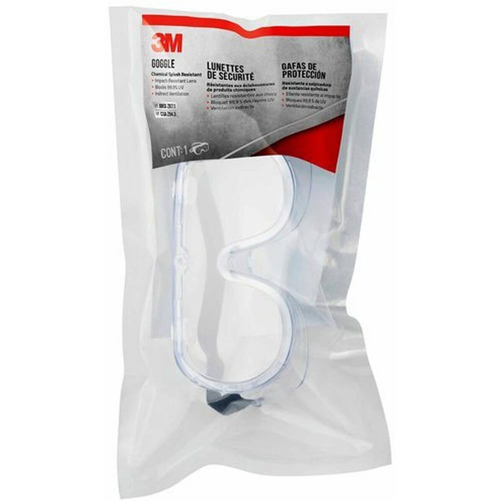 3M 93506H1DC CHEMICAL SPLASHIMPACT GOGGLES CLEAR