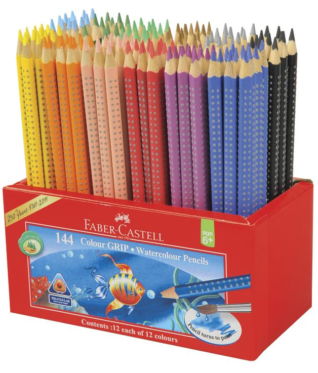 FC116261 FABER CASTELL COLOUR GRIP PENCILS CLASS PACK 144