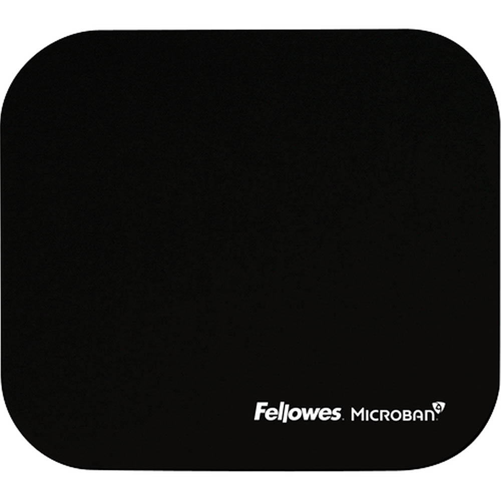 FELLOWES MOUSE PAD OPTICAL MICROBAN BLACK