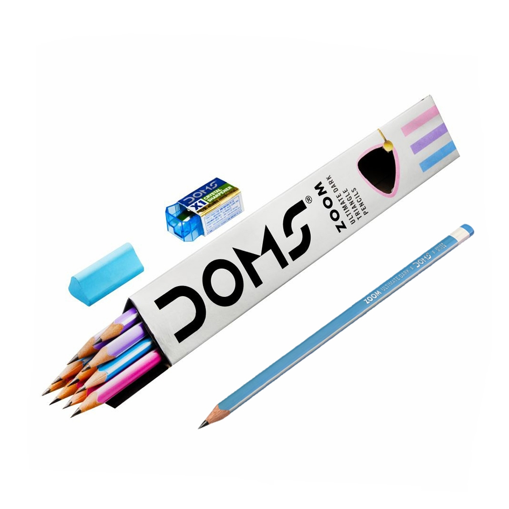 DOMS ZOOM ULTIMATE 2B TRIANGLE PENCILS