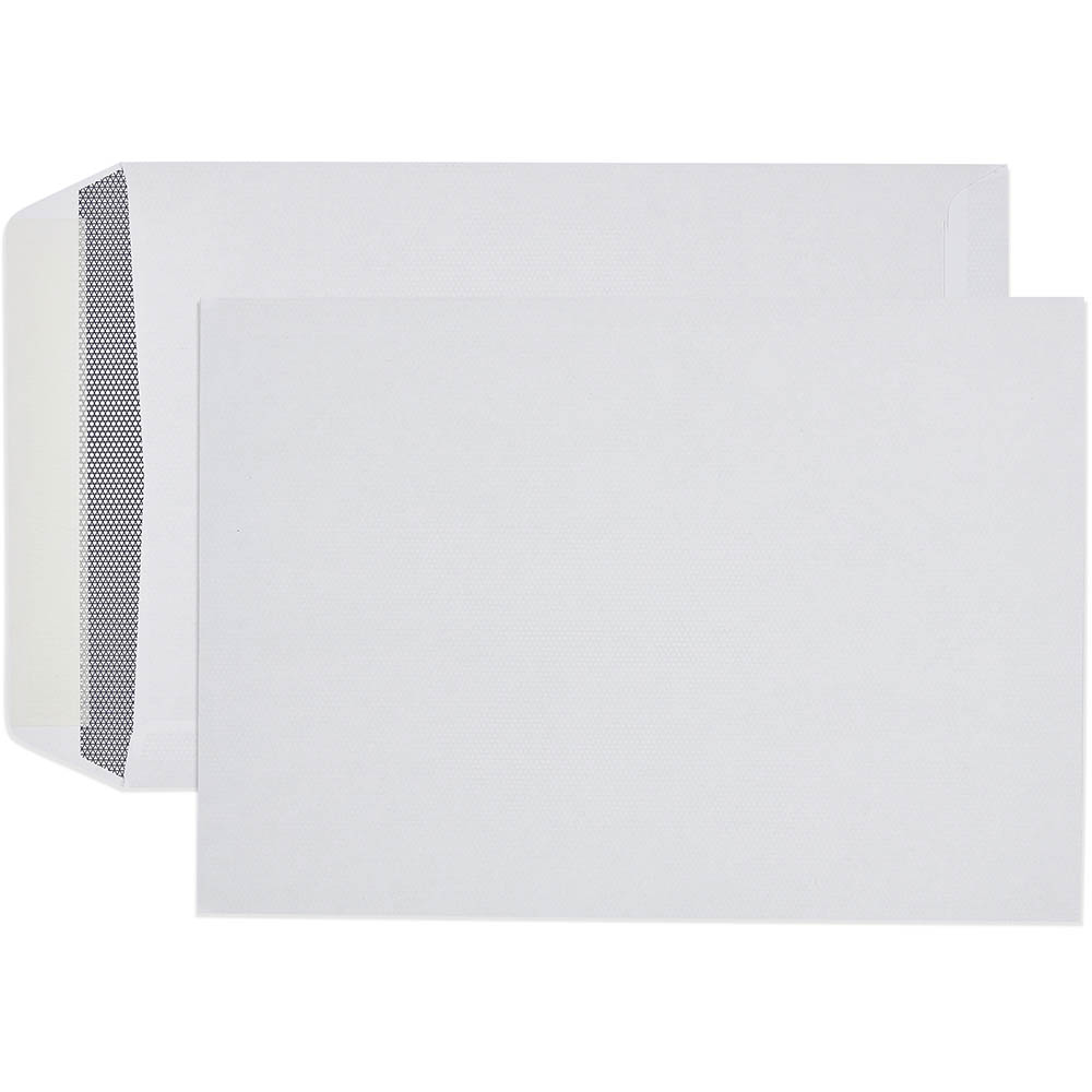 CUMBERLAND C4 ENVELOPES SECRETIVE POCKET PLAINFACE STRIP SEAL 80GSM 324 X 229MM WHITE BOX 250