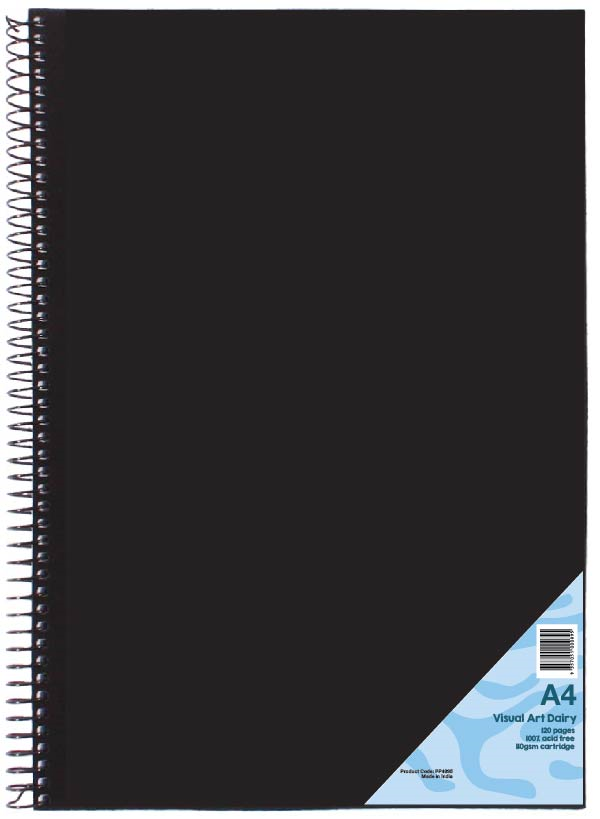 PICTOR VISUAL ART DIARY A4 PP 120 PAGE 110GSM BLACK