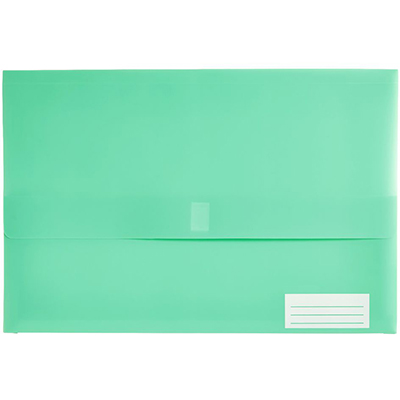 MARBIG POLYPICK DOCUMENT WALLET FOOLSCAP TEAL