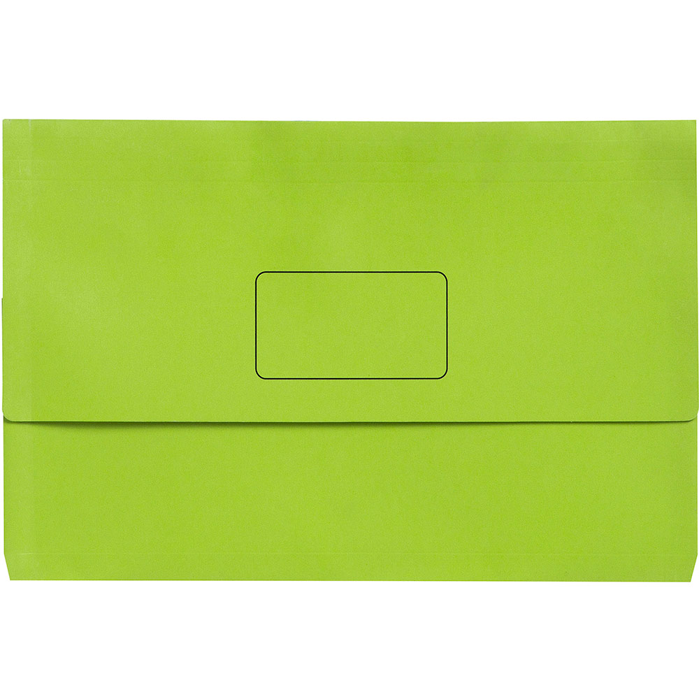 MARBIG SLIMPICK DOCUMENT WALLET FOOLSCAP GREEN