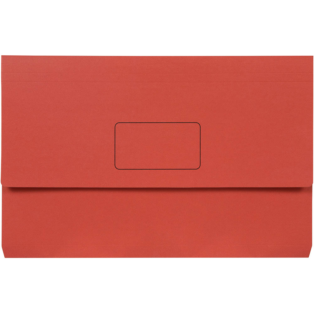 MARBIG SLIMPICK DOCUMENT WALLET FOOLSCAP BRIGHTS RED PACK 10