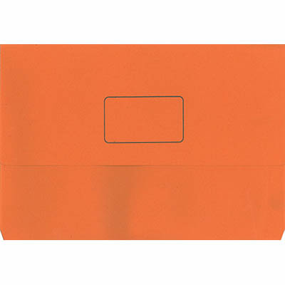 MARBIG SLIMPICK DOCUMENT WALLET FOOLSCAP BRIGHTS ORANGE PACK 10