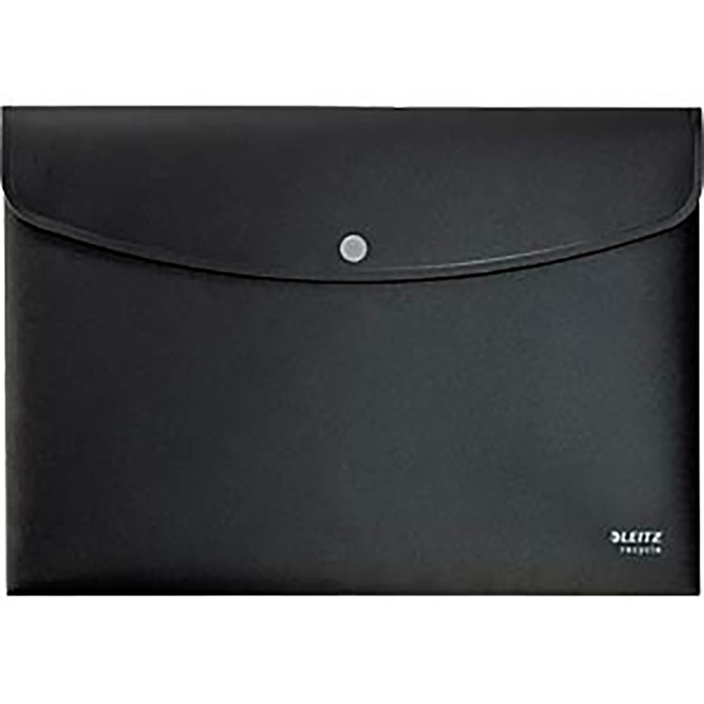 LEITZ RECYCLE DOCULOPE WALLET WITH FLAP CLOSURE A4 BLACK