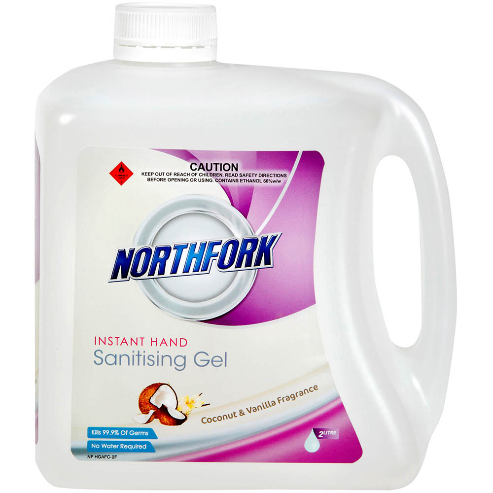 NORTHFORK INSTANT HAND SANITISER GEL COCONUT AND VANILLA 2 LITRE