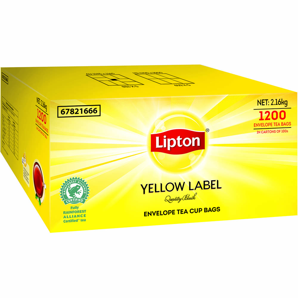 LIPTON YELLOW LABEL ENVELOPE TEA BAGS CARTON 1200