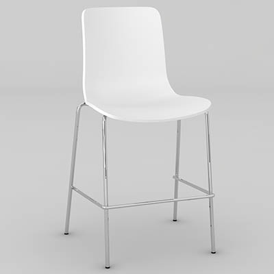 DAL ACTI CHAIR 4LEG LOW BARSTOOL CHROME FRAME