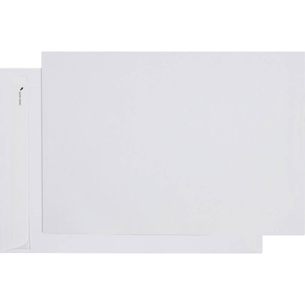 CUMBERLAND C4 ENVELOPES POCKET PLAINFACE STRIP SEAL EASY OPEN 80GSM 324 X 229MM WHITE BOX 250