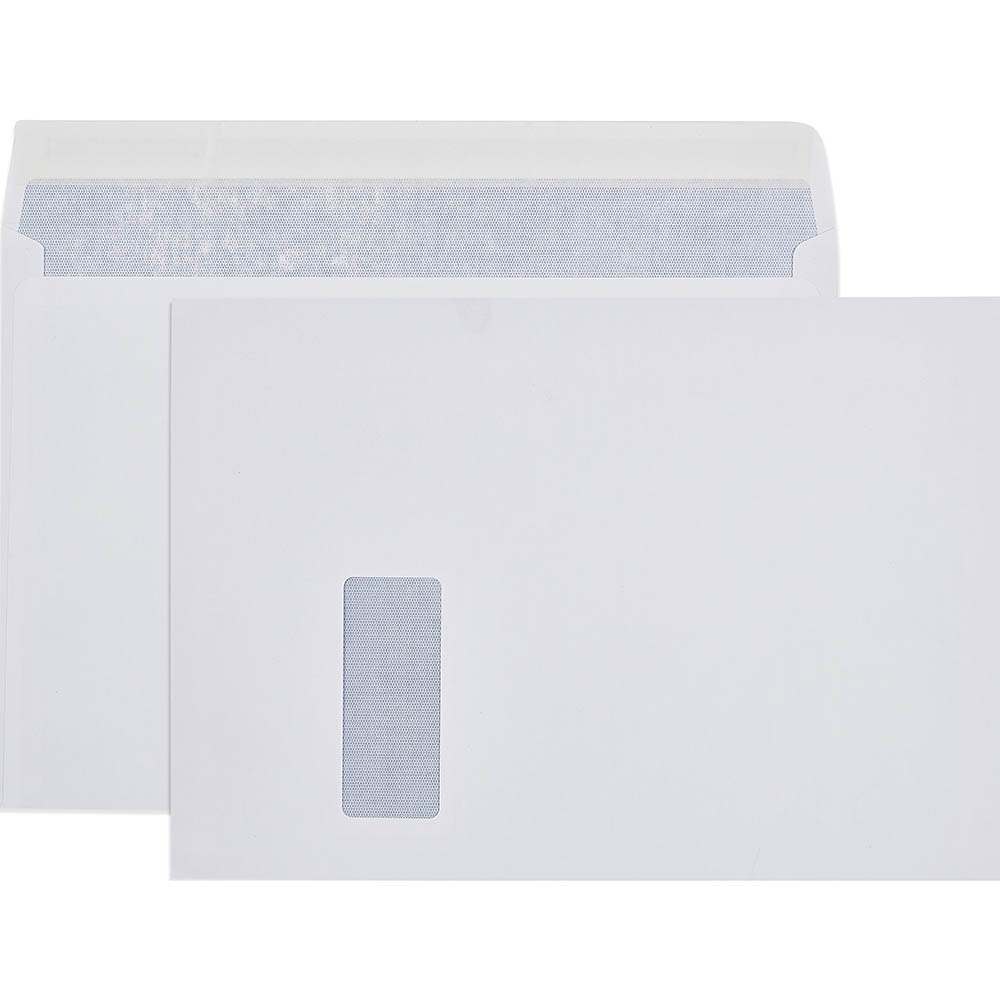 CUMBERLAND C4 ENVELOPES SECRETIVE BOOKLET MAILER WINDOWFACE STRIP SEAL 100GSM 324 X 229MM WHITE BOX 250