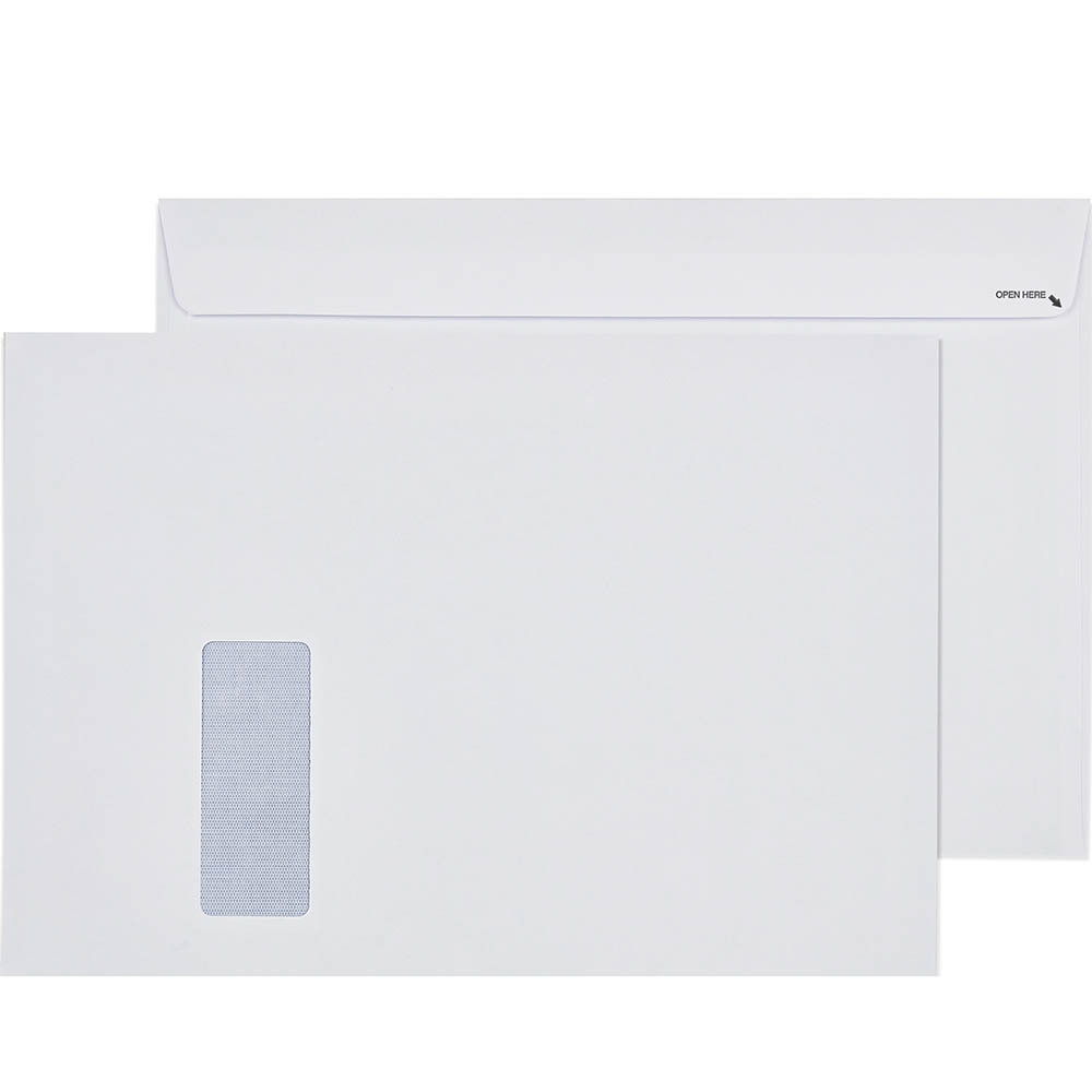 CUMBERLAND C4 ENVELOPES SECRETIVE BOOKLET MAILER WINDOWFACE STRIP SEAL EASY OPEN 100GSM 324 X 229MM WHITE BOX 250