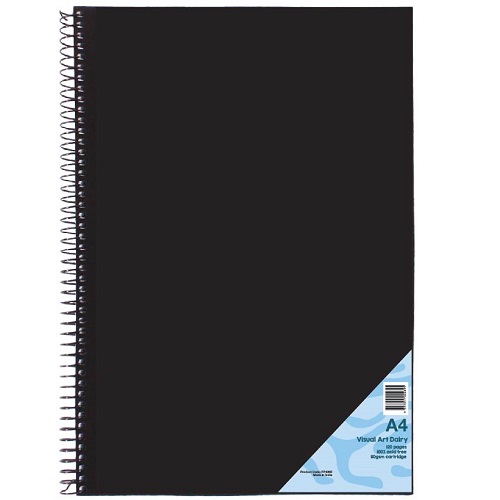 PICTOR VISUAL ART DIARY A4 PP 120 PAGE 110GSM BLACK
