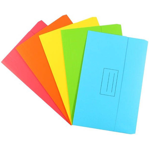 BANTEX DOCUMENT WALLET 230GSM FOOLSCAP ASSORTED PACK 10
