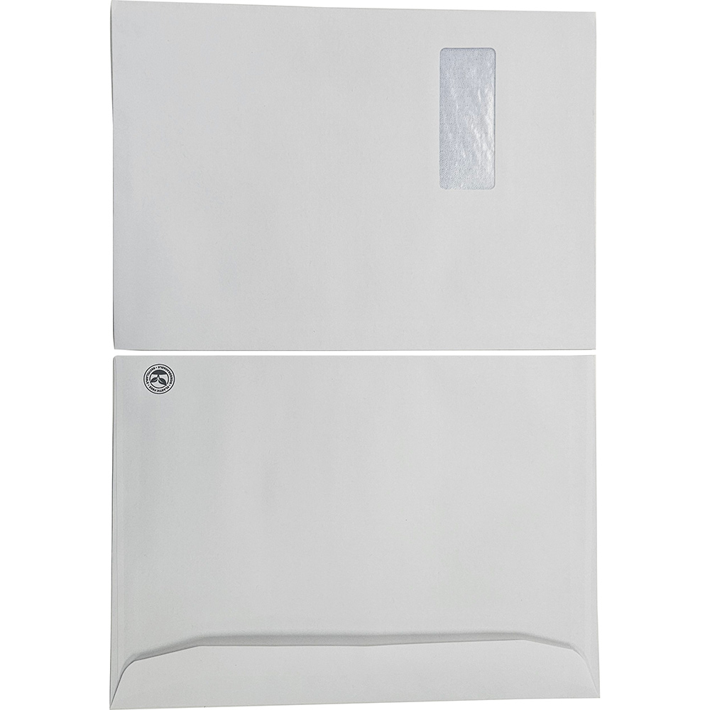 CANDIDA C4 ENVELOPES WALLET WINDOWFACE LICK AND STICK 324 X 229MM WHITE BOX 250