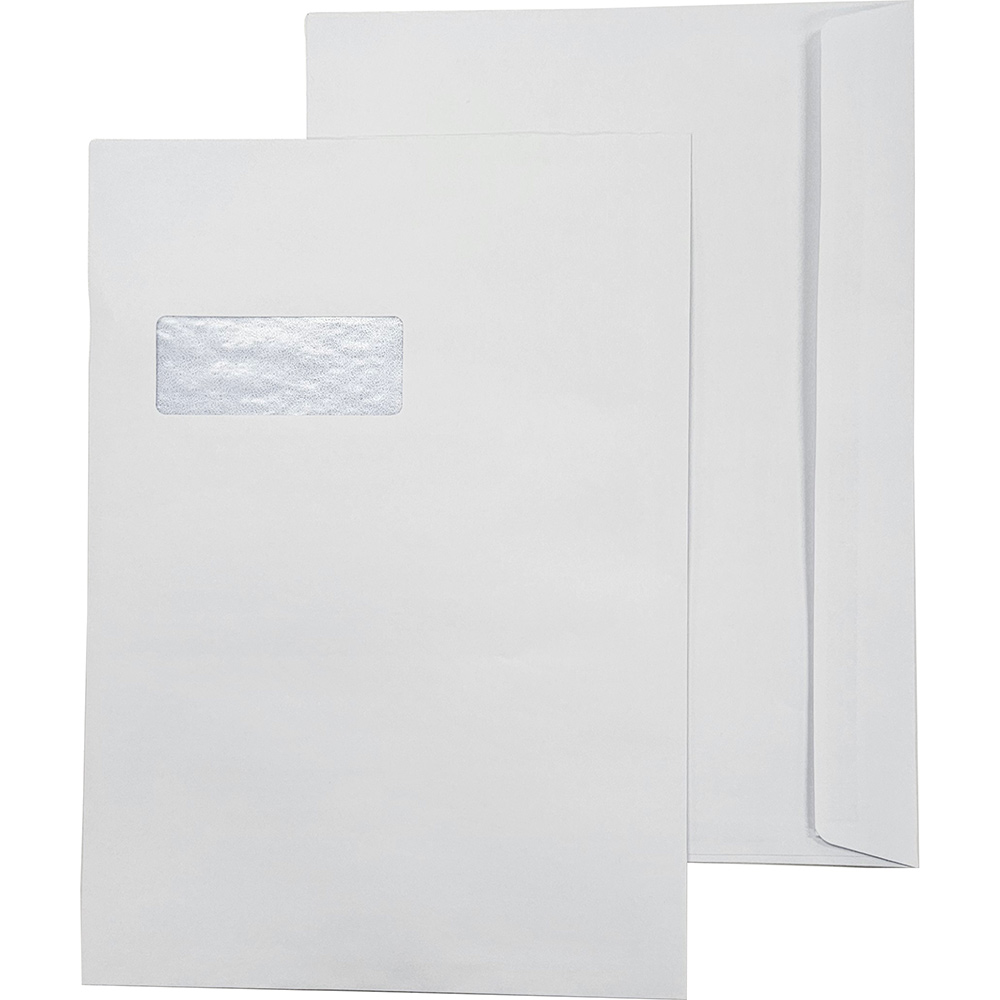CANDIDA C4 ENVELOPES WALLET WINDOWFACE PEEL AND SEAL 324 X 229MM WHITE BOX 250