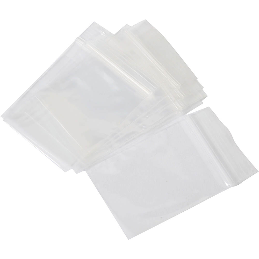CUMBERLAND PRESS SEAL BAG 45 MICRON 75 X 100MM CLEAR PACK 100