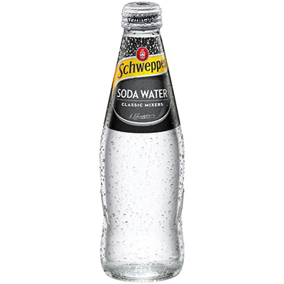 SCHWEPPES SODA WATER BOTTLE 300ML CARTON 24