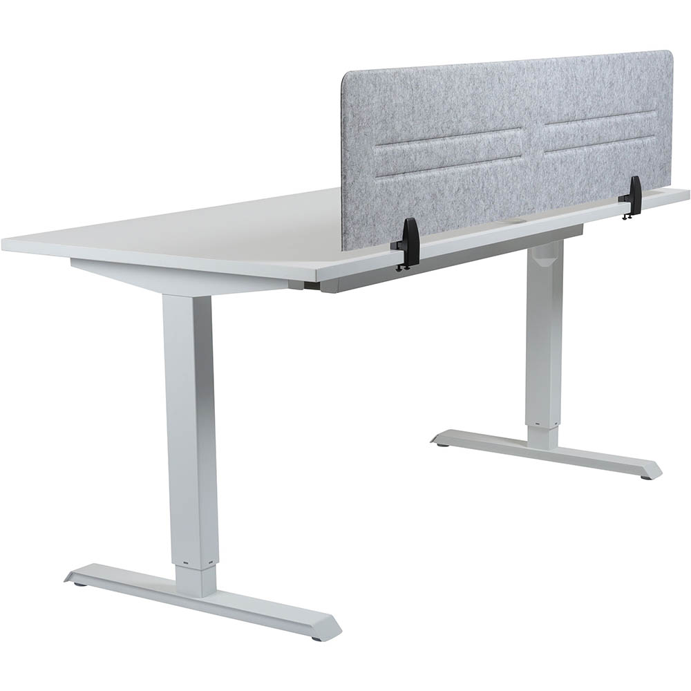 HEDJ ABOVE PET DESK MOUNTED SCREEN 1400 X 340MM LIGHT GREY