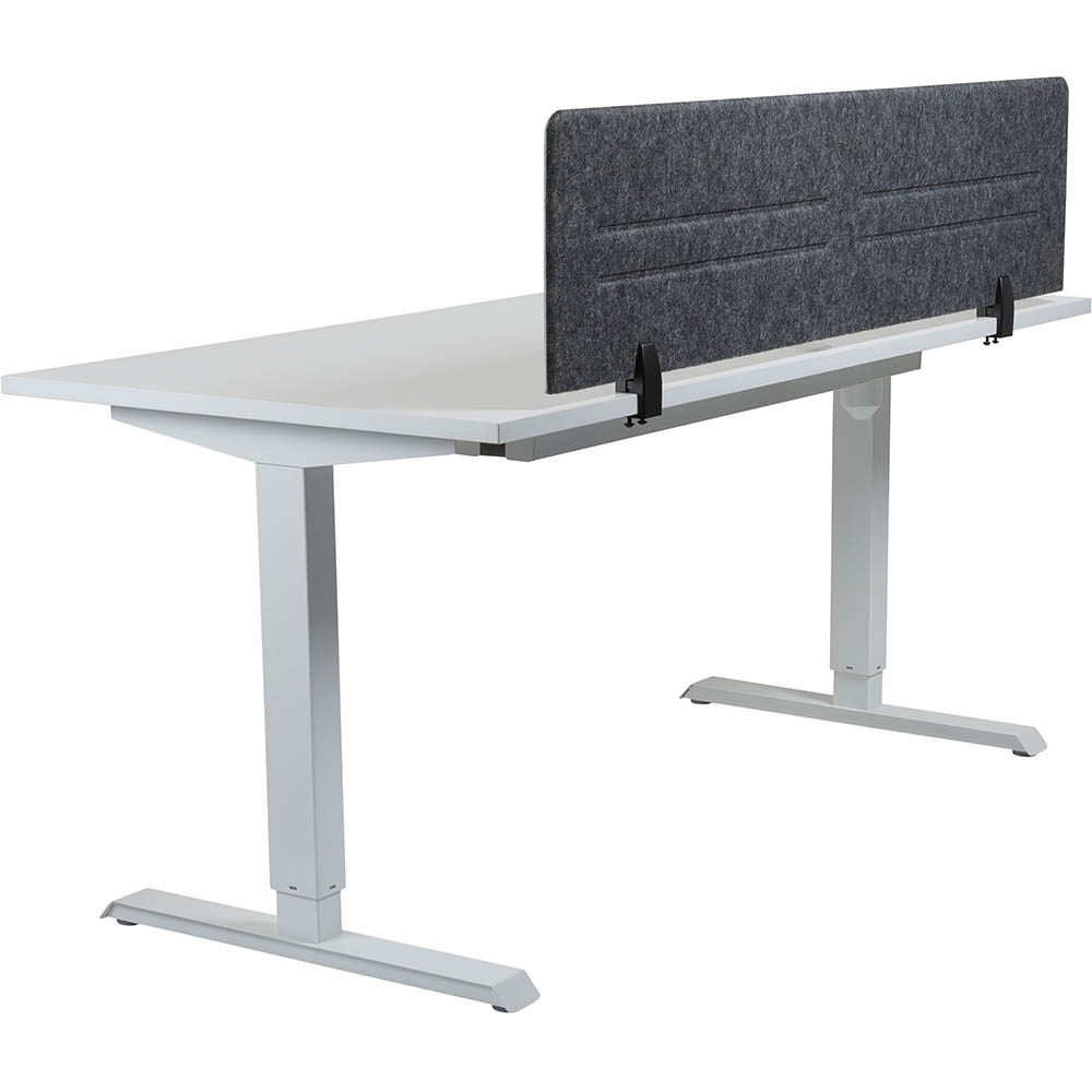 HEDJ ABOVE PET DESK MOUNTED SCREEN 1400 X 340MM CHARCOAL