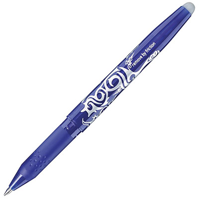 PILOT FRIXION ERASABLE GEL INK PEN 07MM BLUE