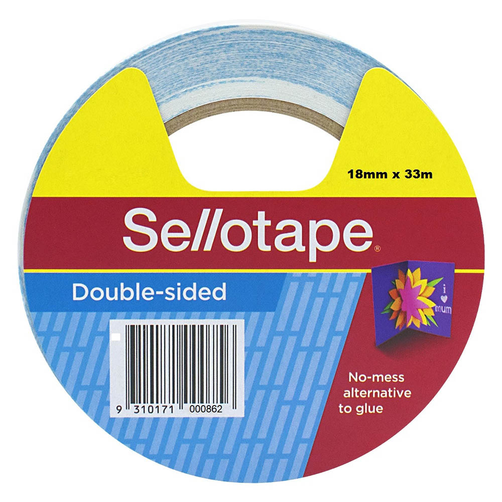 SELLOTAPE DOUBLE SIDED TAPE MEDIUM 18MM X 33M