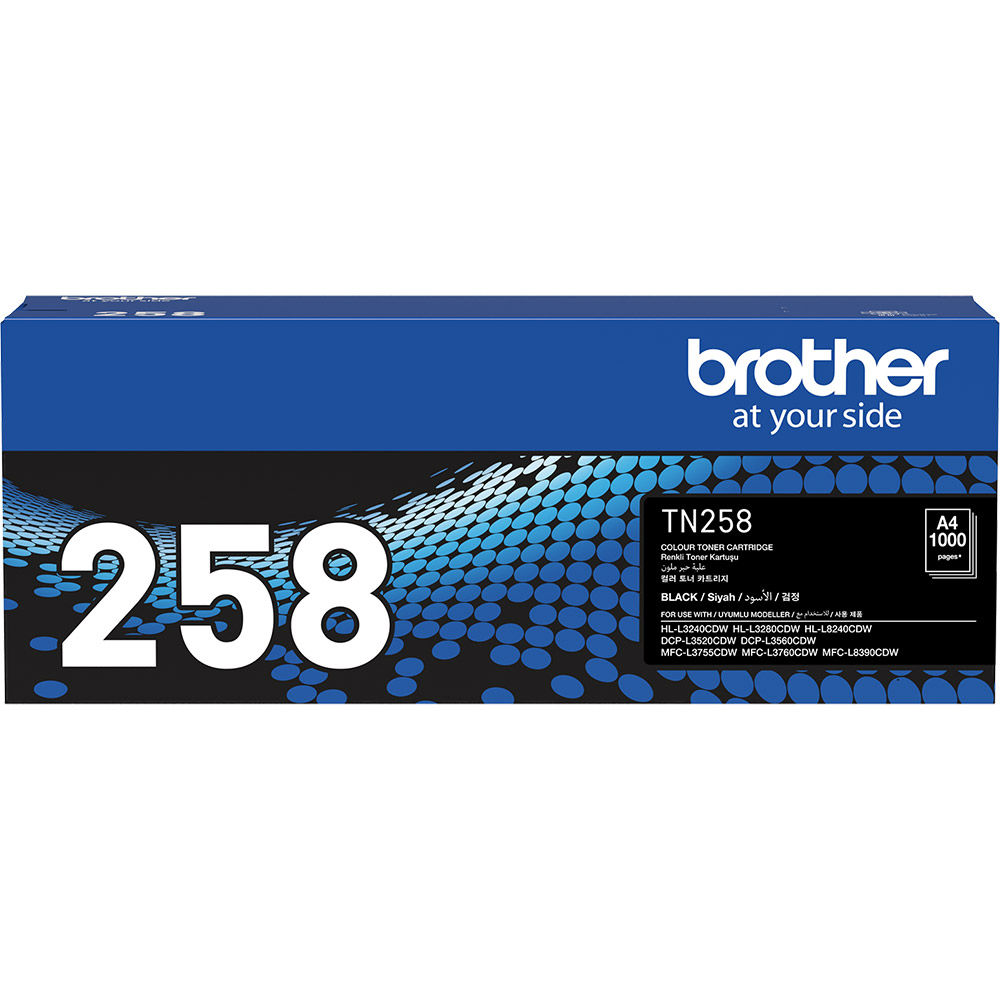 BROTHER TN258BK TONER CARTRIDGE BLACK