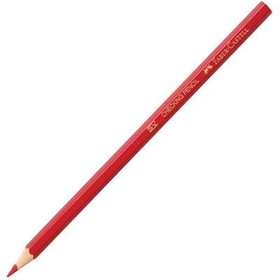 FABER CASTELL PENCIL CHECKING RED