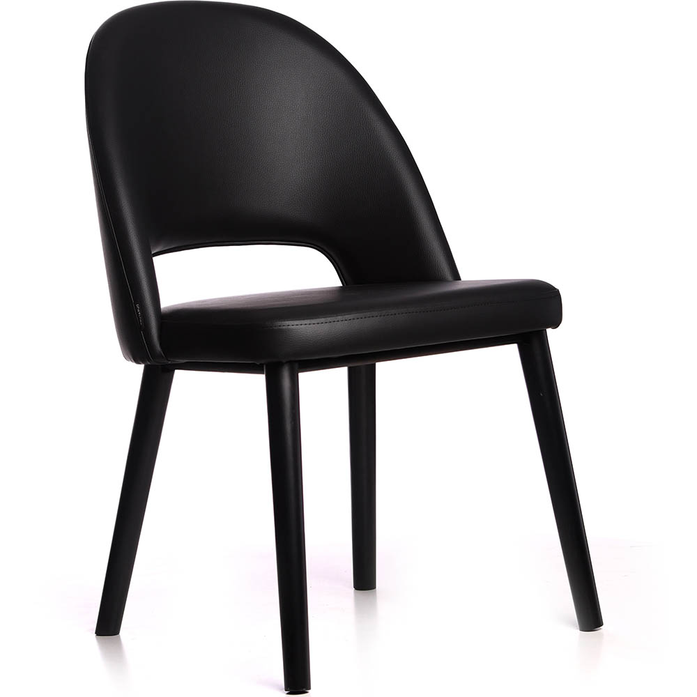DURAFURN SEMIFREDDO CHAIR BLACK LEGS BLACK VINYL SEAT