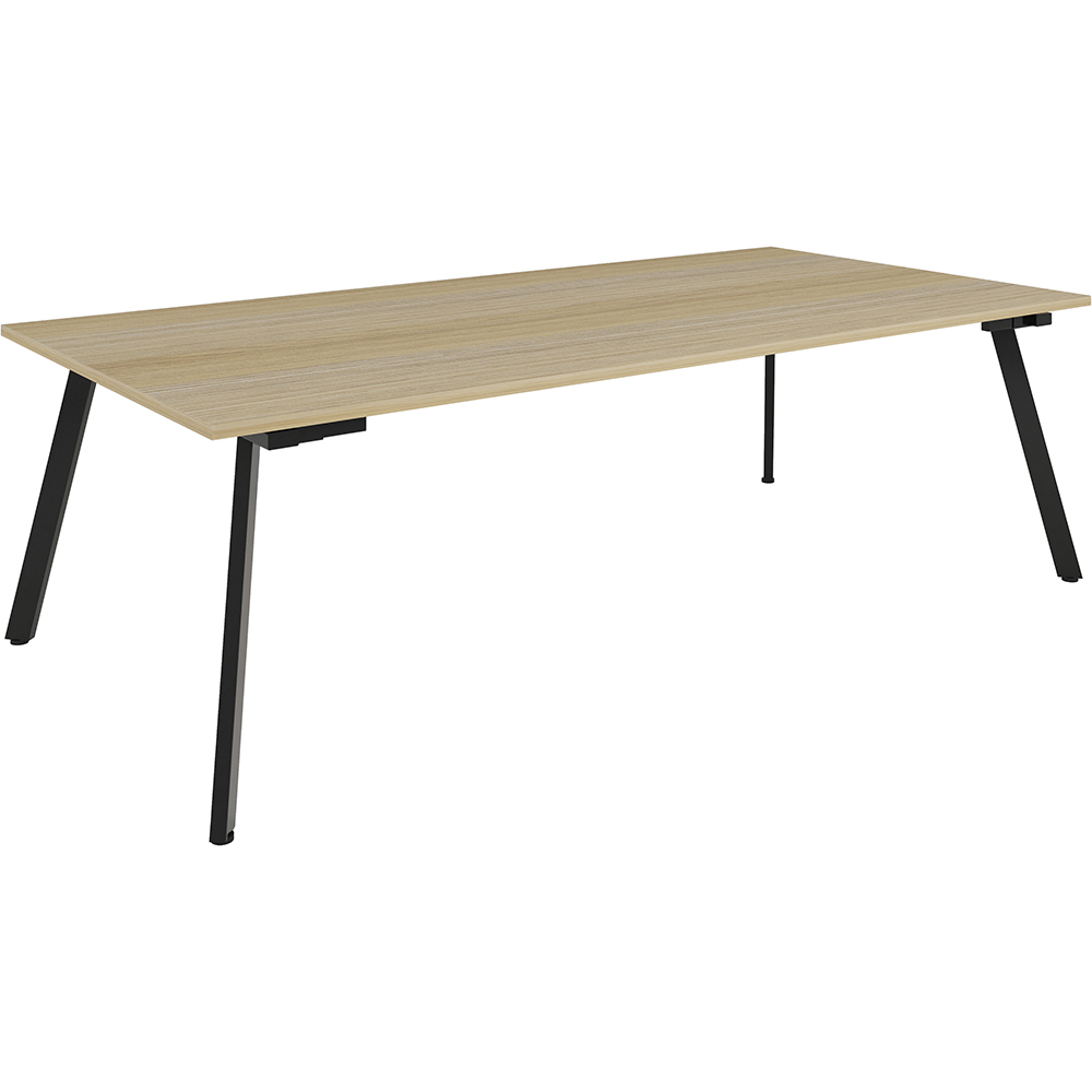 RAPIDLINE ETERNITY MEETING TABLE 2400 X 1200MM NATURAL OAKBLACK