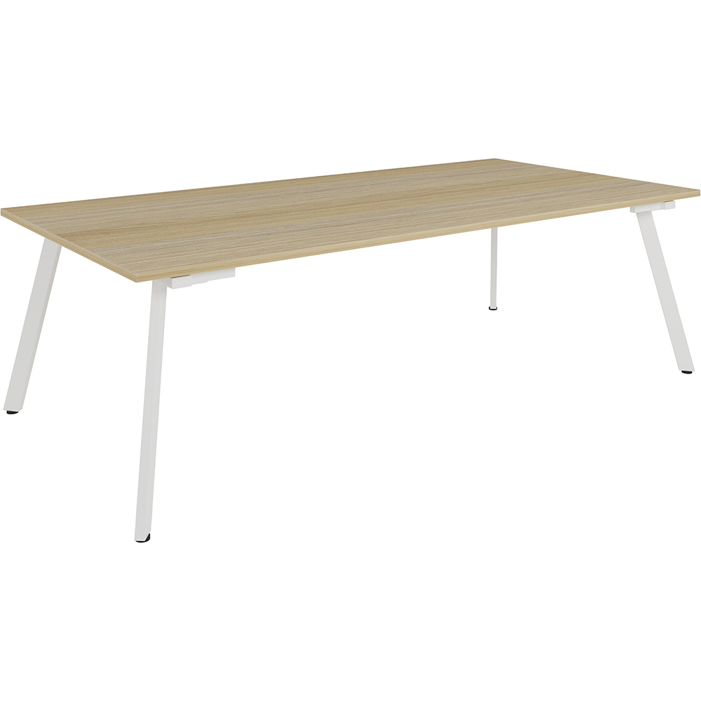 RAPIDLINE ETERNITY MEETING TABLE 2400 X 1200MM NATURAL OAKWHITE