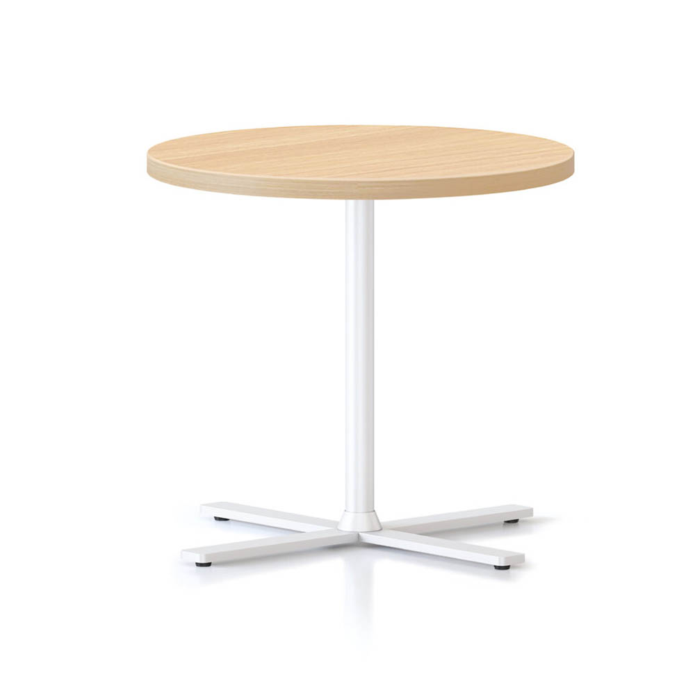 RAPIDLINE KOLO SIDE AND COFFEE TABLE 500 X 457MM NATURAL OAK TOP AND WHITE PC FRAME