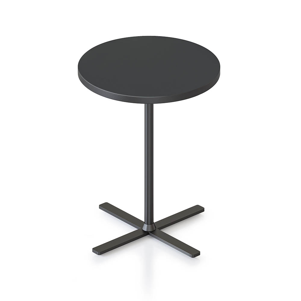 RAPIDLINE KOLO SIDE AND COFFEE TABLE 500 X 587MM BLACK TOP AND BLACK PC FRAME