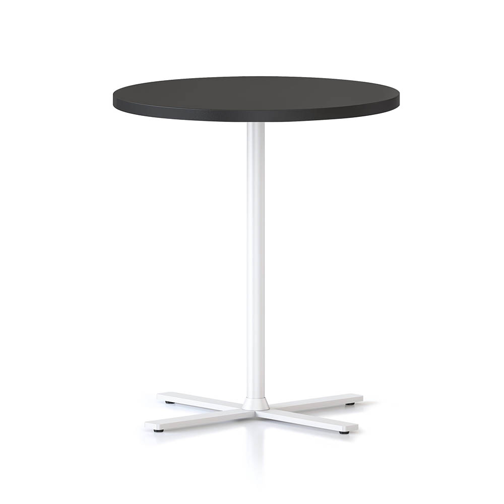 RAPIDLINE KOLO SIDE AND COFFEE TABLE 500 X 587MM BLACK TOP AND WHITE PC FRAME