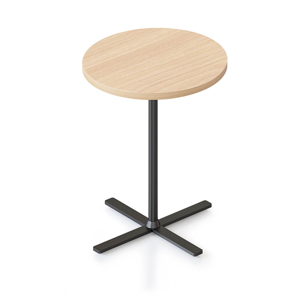 RAPIDLINE KOLO SIDE AND COFFEE TABLE 500 X 587MM NATURAL OAK TOP AND BLACK PC FRAME