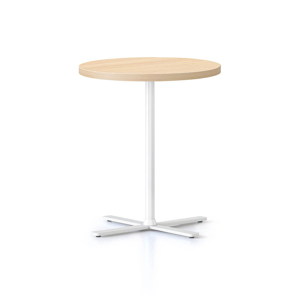 RAPIDLINE KOLO SIDE AND COFFEE TABLE 500 X 587MM NATURAL OAK TOP AND WHITE PC FRAME