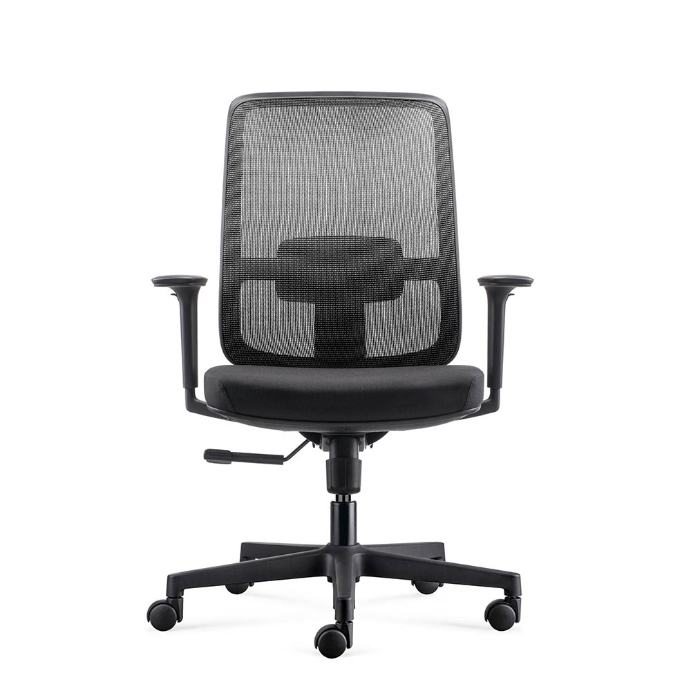 RAPIDLINE LOTTO MEDIUM BACK MESH OPERATOR CHAIR 685 X 580 X 950MM BLACK FRAME AND BLACK MESH