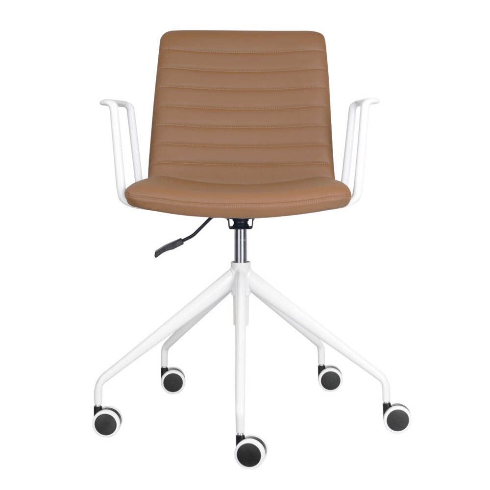 RAPIDLINE PIXEL SWIVEL 5 STAR BASE CHAIR WITH ARMS AMBERWHITE