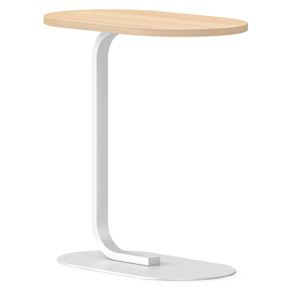 RAPIDLINE SELENE SIDE TABLE NATURAL OAK TOP WHITE BASE