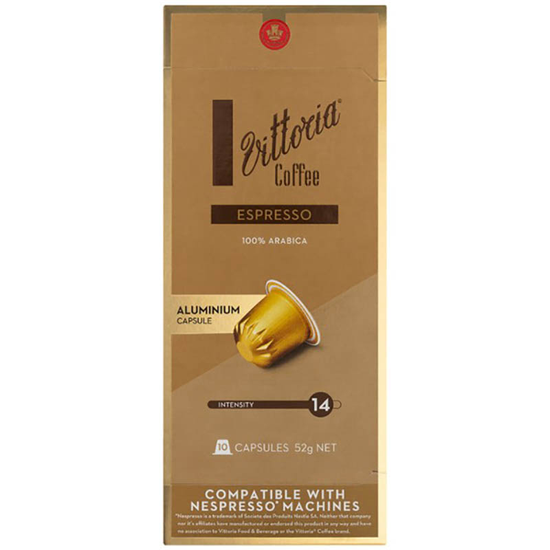VITTORIA NESPRESSO COMPATIBLE COFFEE CAPSULES ESPRESSO PACK 10
