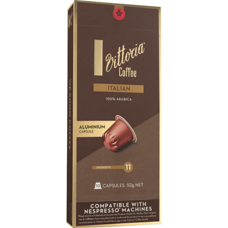 VITTORIA NESPRESSO COMPATIBLE COFFEE CAPSULES ITALIAN PACK 10