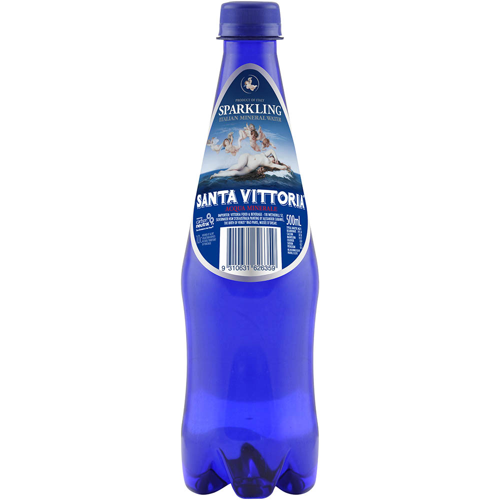 SANTA VITTORIA AZZURRA SPARKLING MINERAL WATER PET 500ML BOX 12