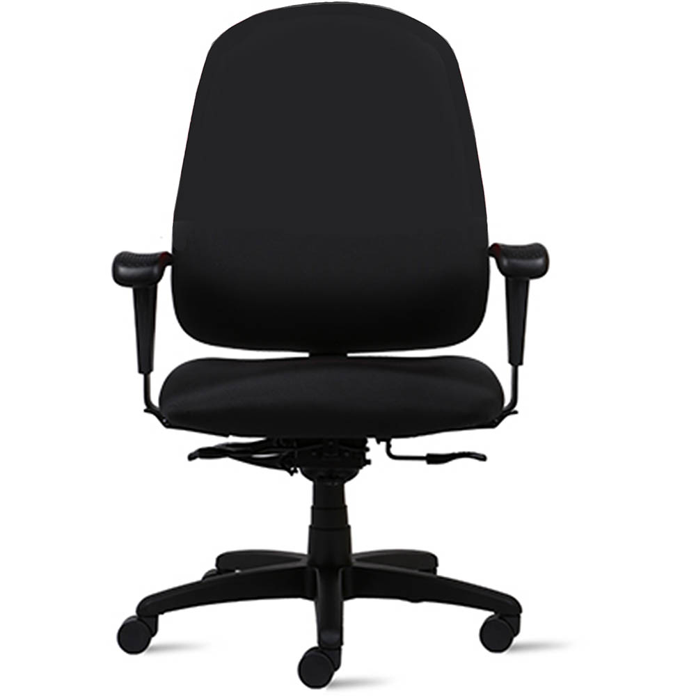 DURO PLUS HEAVY DUTY TASK CHAIR HIGH BACK ARMS BLACK