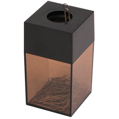ITALPLAST PAPER CLIP DISPENSER MAGNETIC BLACKSMOKE