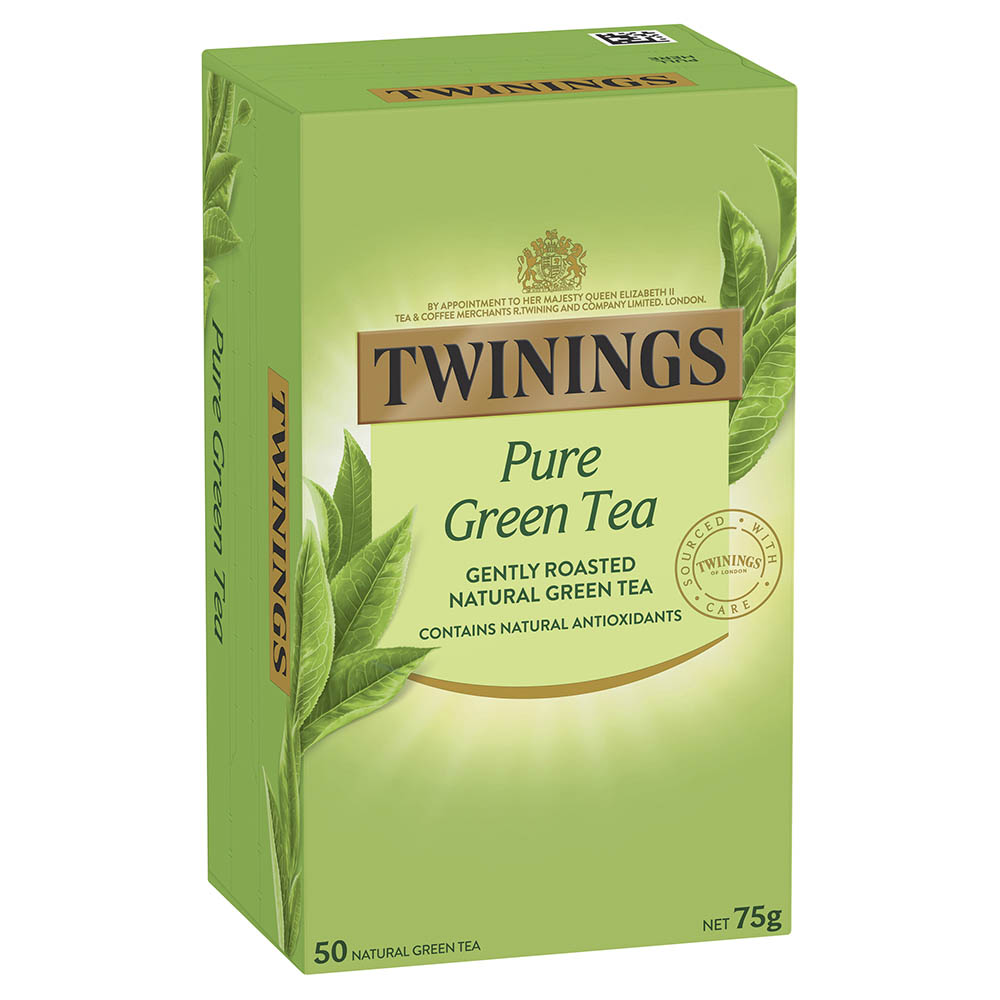 TWININGS PURE GREEN TEA BAGS PACK 50