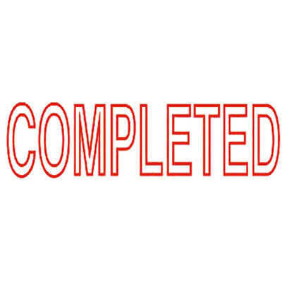 DESKMATE PREINKED MESSAGE STAMP COMPLETED RED