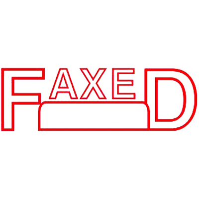 DESKMATE PREINKED MESSAGE STAMP FAXED DATE RED